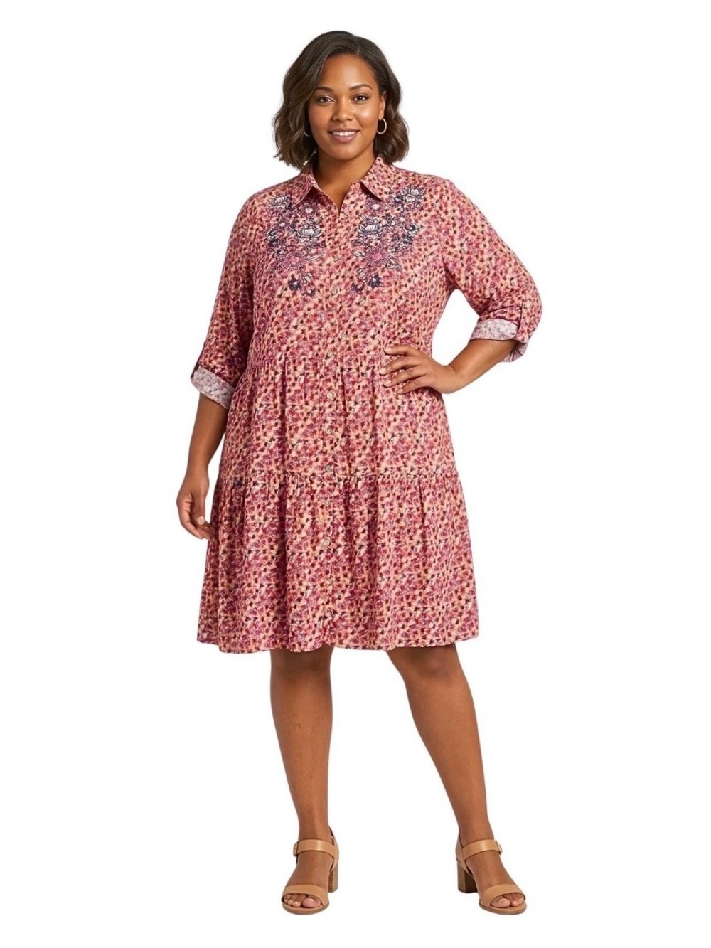 NWT Nurture Embroidered Floral Dress Size 3X
